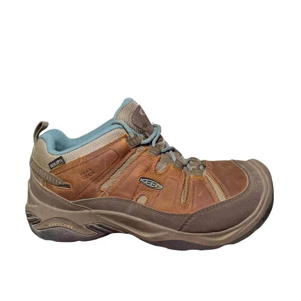 Keen Waterproof Trail Shoes in Tan and Blue Tughee size 8.5 women